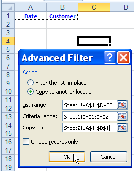 Description: Extract Data to Another Sheet